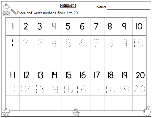 Writing And Tracing Numbers 1 20 Made By Teachers