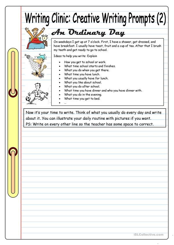 creative writing prompts worksheets