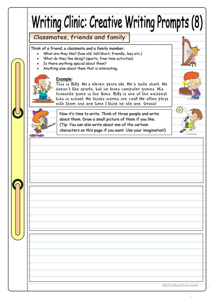 Creative Writing Worksheet For Kids