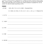 Writing Decimals In Expanded Form With Powers Of Ten Worksheet Download