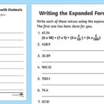 Writing Decimals In Expanded Form Worksheets Worksheets Master