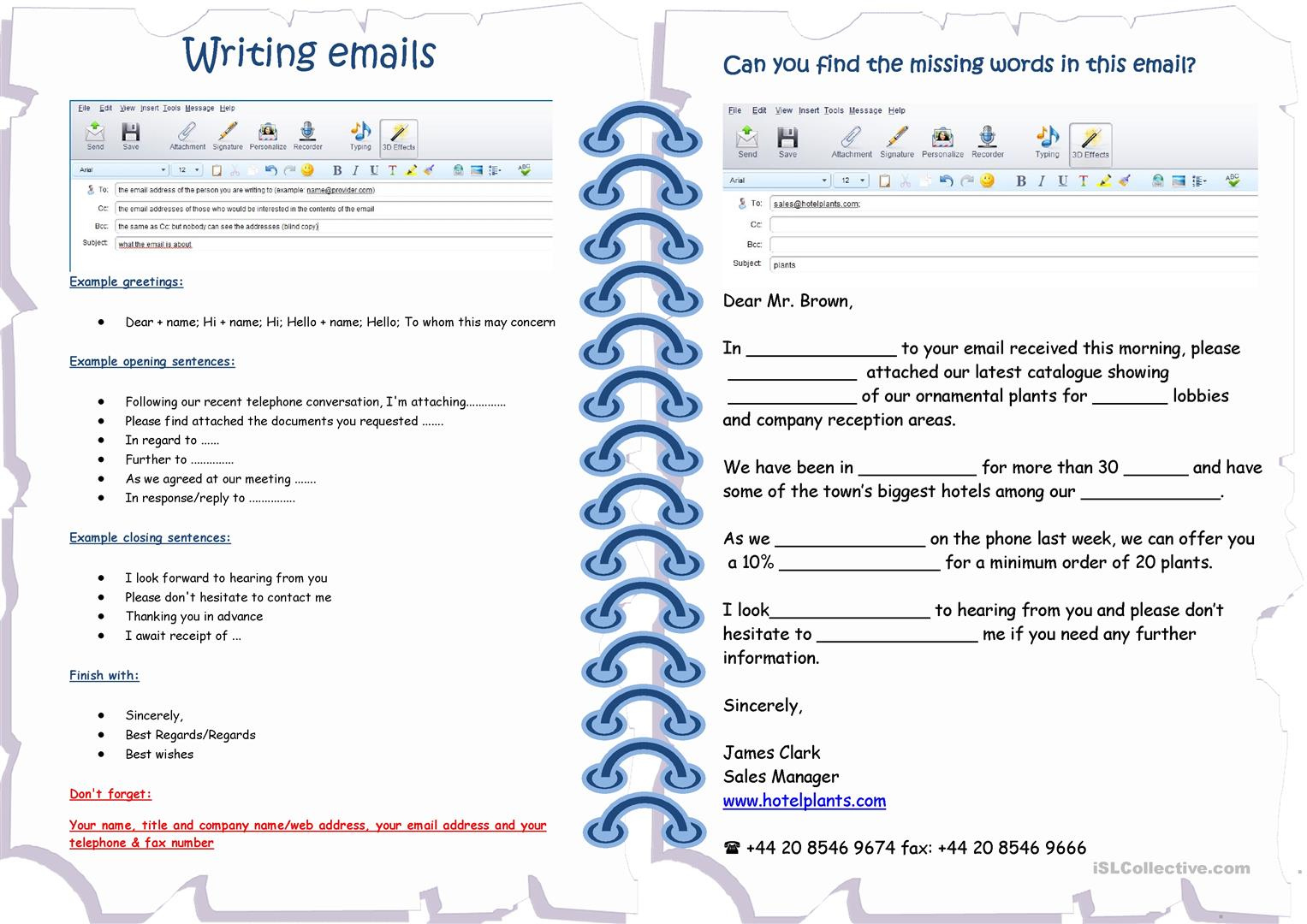 WRITING EMAILS English ESL Worksheets For Distance Learning And 