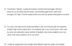 Writing Equations From Word Problems Worksheet 2 Systems Of Equations