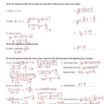 Writing Equations In Slope Intercept Form Worksheet 4 2 Answers