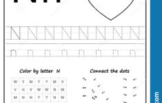 Writing Letter N Worksheet Writing A Z Alphabet With Letter N