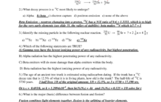 Writing Nuclear Equations Chem Worksheet 4 4 Answer Key Kidsworksheetfun