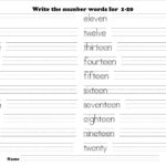 Writing Numbers Worksheet For Basic Mathematics Introduction Number