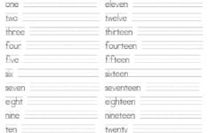 Writing Numbers Worksheet For Basic Mathematics Introduction Number