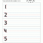 Writing Numbers Worksheets Write The Numbers 1 To 5 No Guide Free