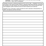 Writing Paragraphs Worksheet