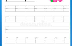 Writing Practice Letter F Stock Illustration Writing Practice