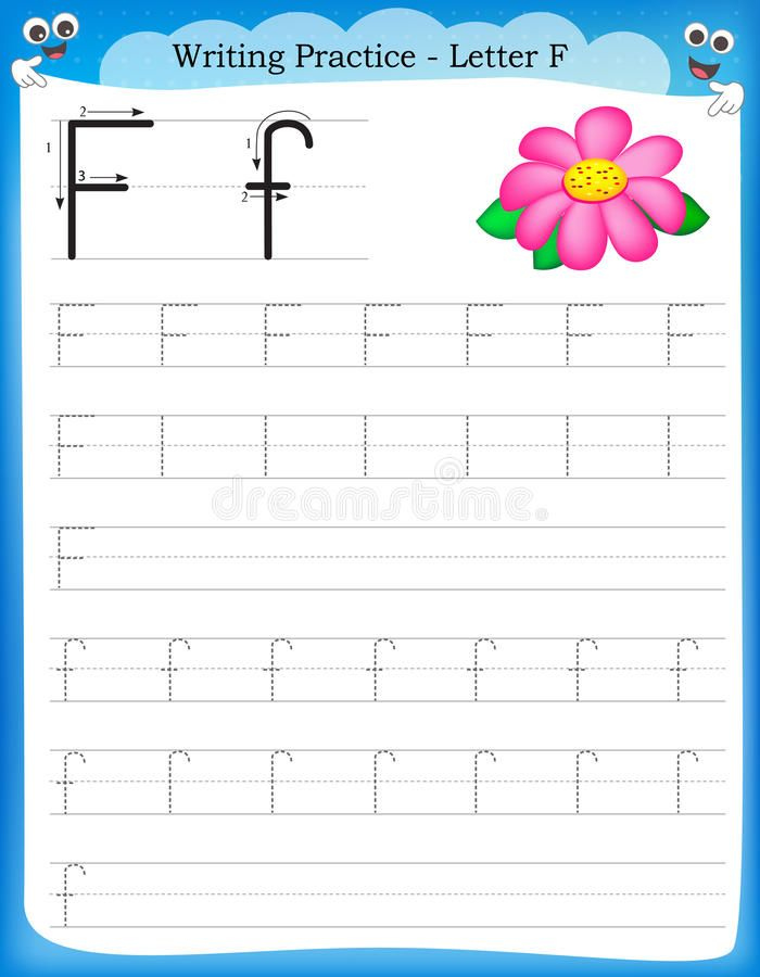Writing Practice Letter F Stock Illustration Writing Practice 
