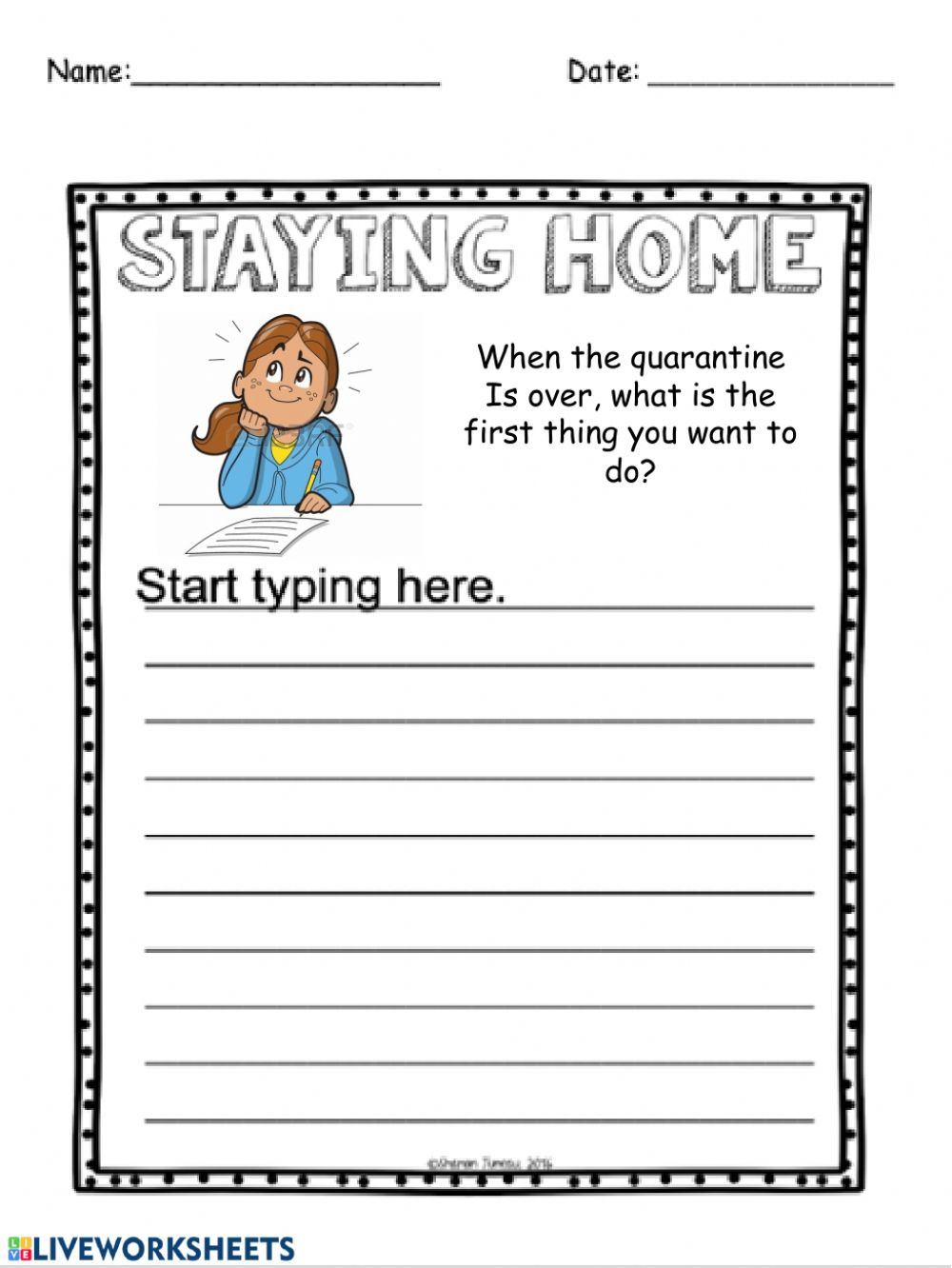 Writing Prompt Worksheet