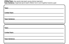 Writing Topic Sentences Worksheet