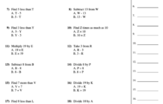 Writing With Expressions Worksheet With Answer Key Printable Pdf Download
