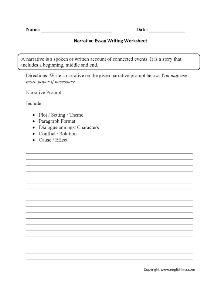 Essay Writing Practice Worksheets