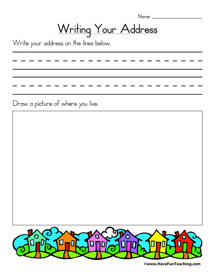 Practice Writing Address Worksheets