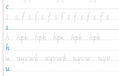 Year 2 Handwriting Letter Practice QLD Pre Cursive